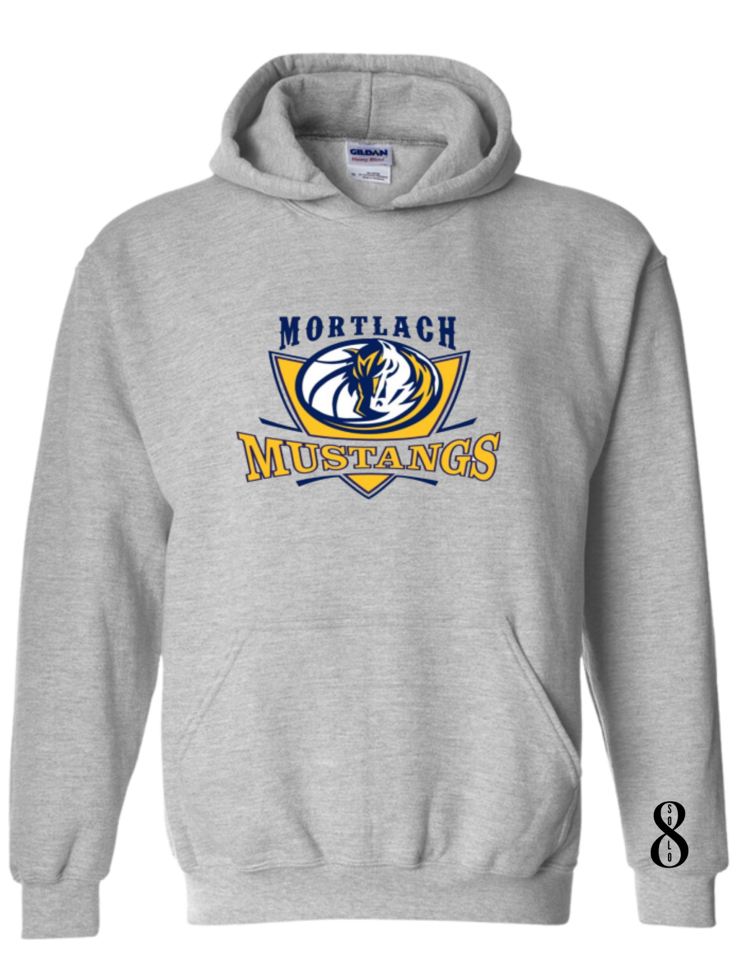 Mortlach Retro Mustangs Logo Hoodies