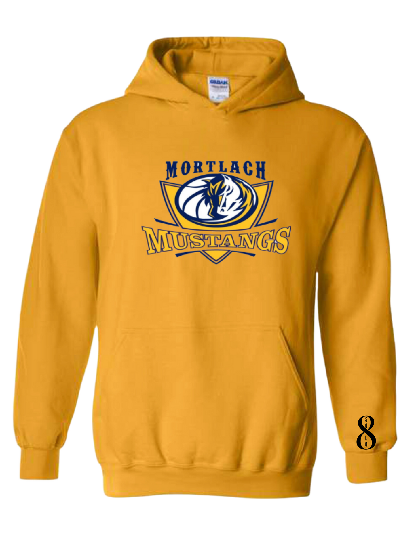 Mortlach Retro Mustangs Logo (Gildan) Hoodies