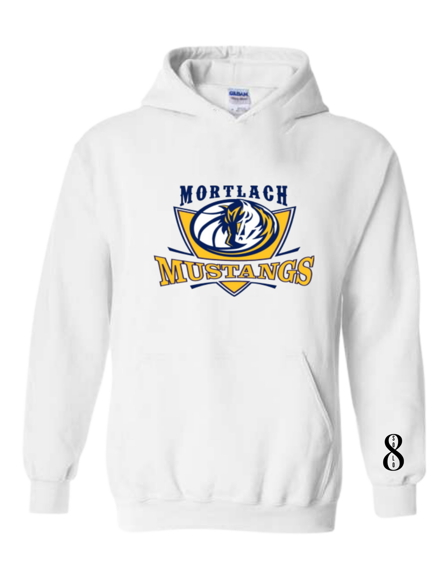 Mortlach Retro Mustangs Logo Hoodies