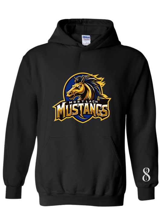 Mortlach New Mustangs Logo Hoodies