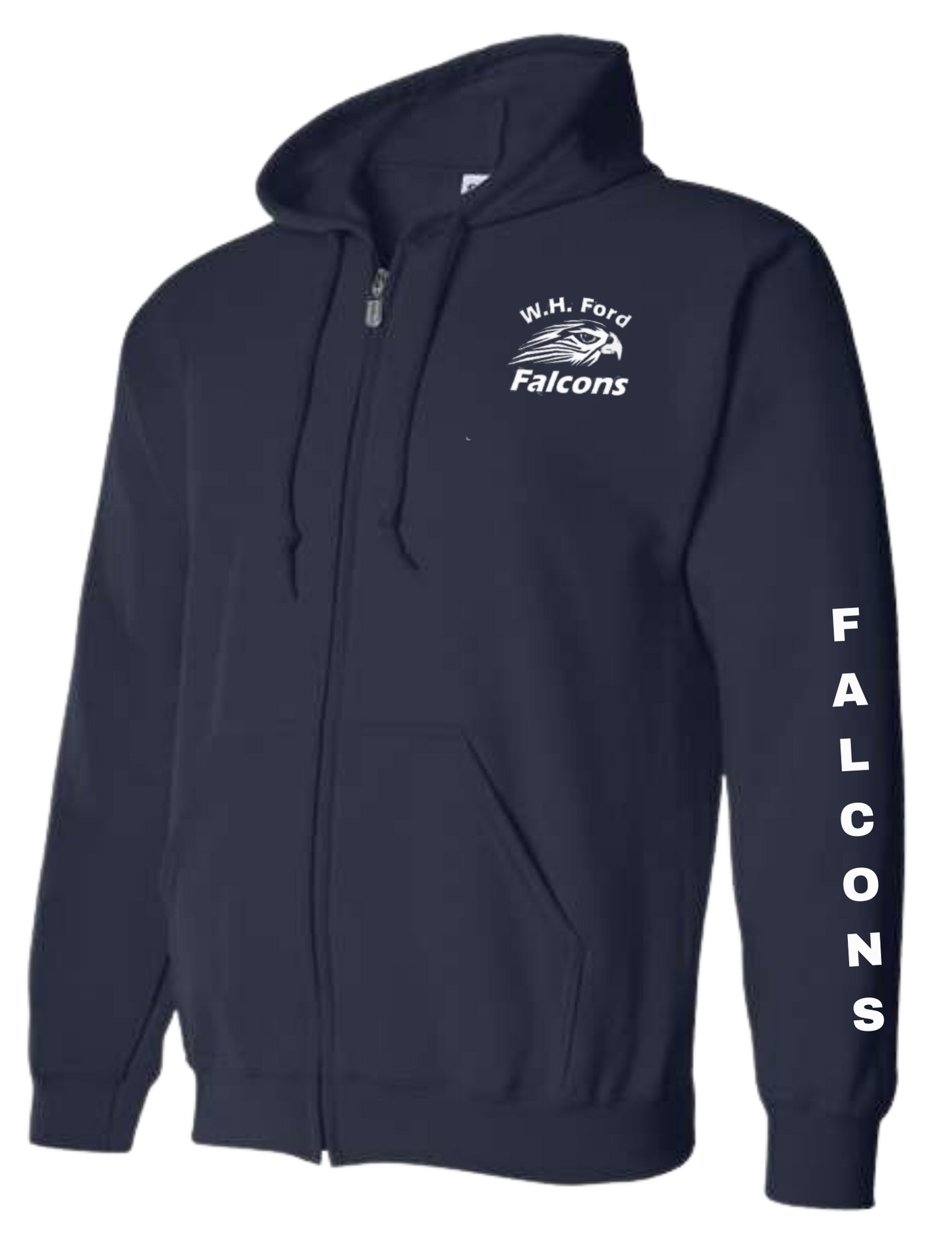 W.H. Ford Retro Logo Zip Hoodies