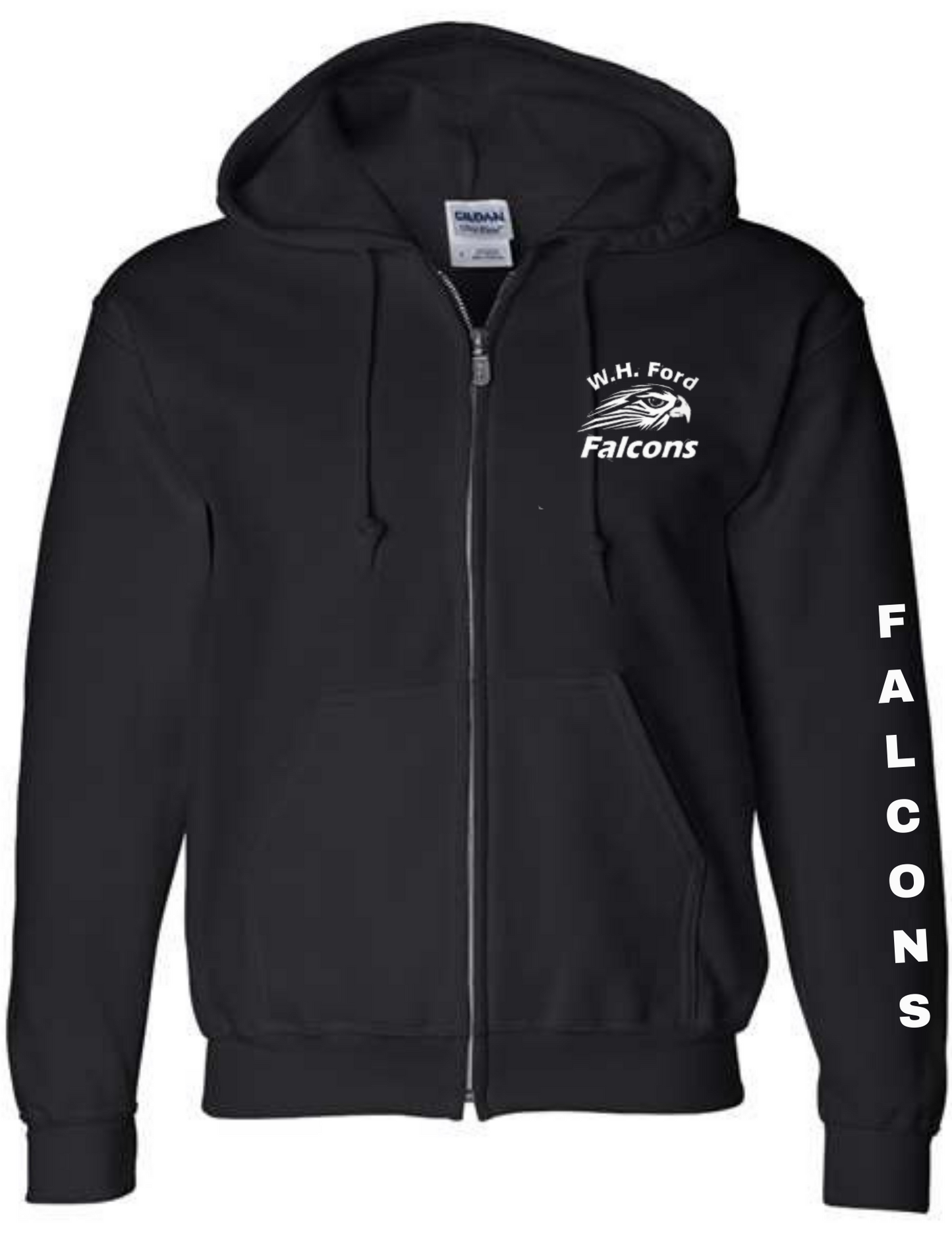 W.H. Ford Retro Logo Zip Hoodies