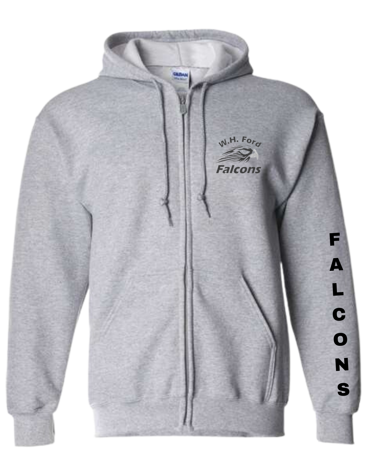 W.H. Ford Retro Logo Zip Hoodies