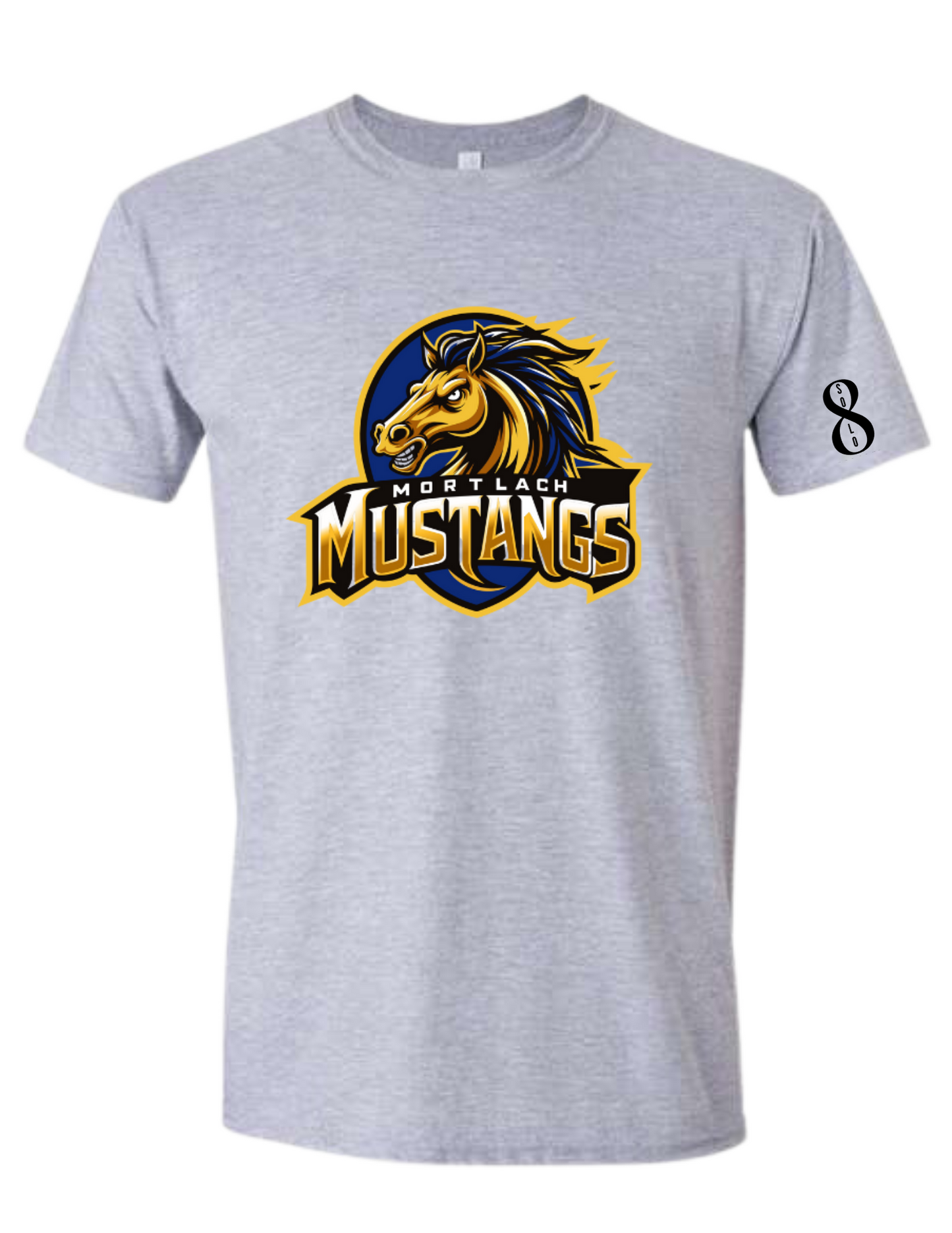 Mortlach New Mustangs Logo T-Shirt