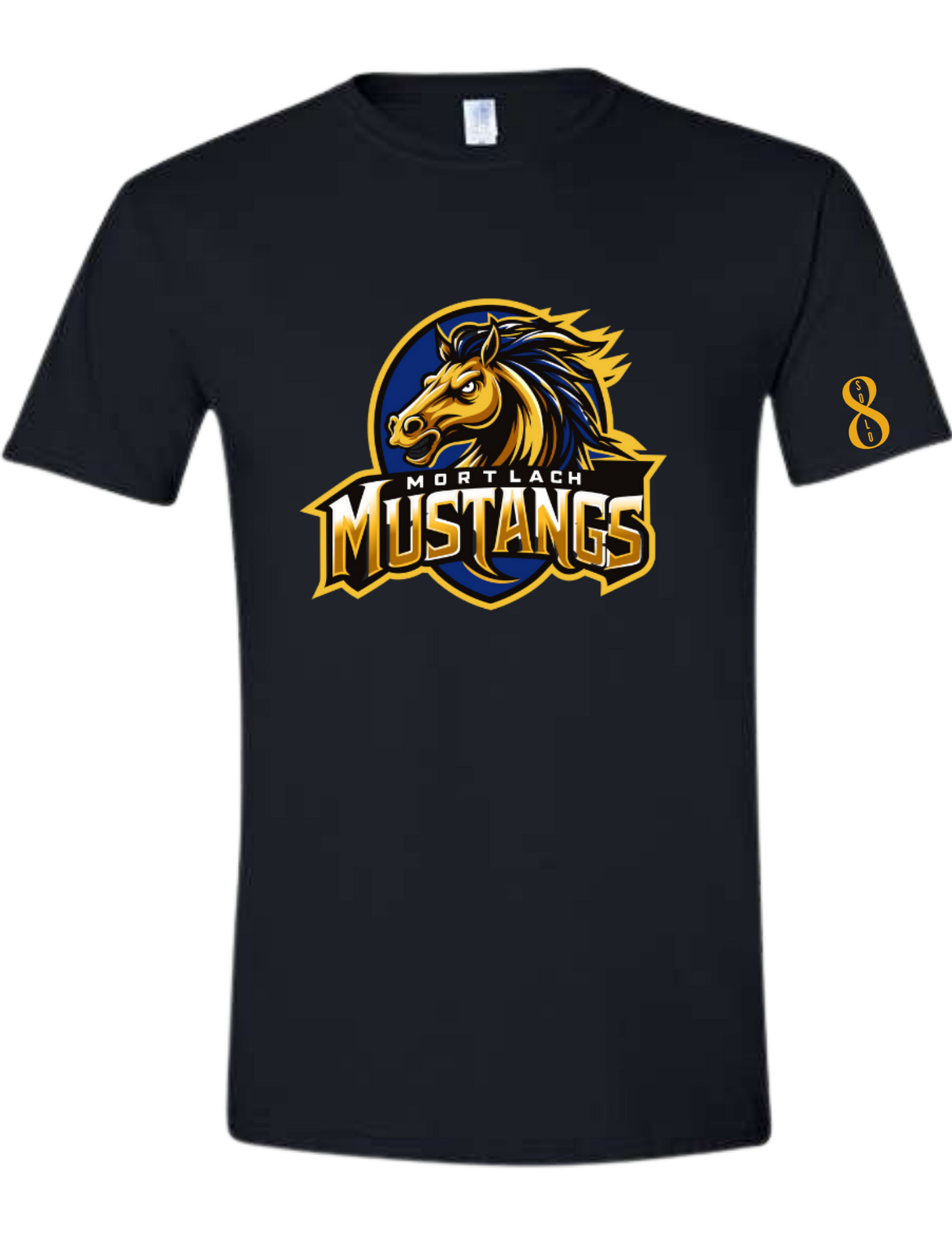 Mortlach New Mustangs Logo T-Shirt