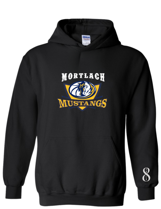 Mortlach Retro Mustangs Logo Hoodies